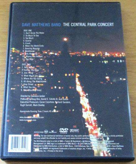 DAVE MATTHEWS BAND The Central Park Concert DVD