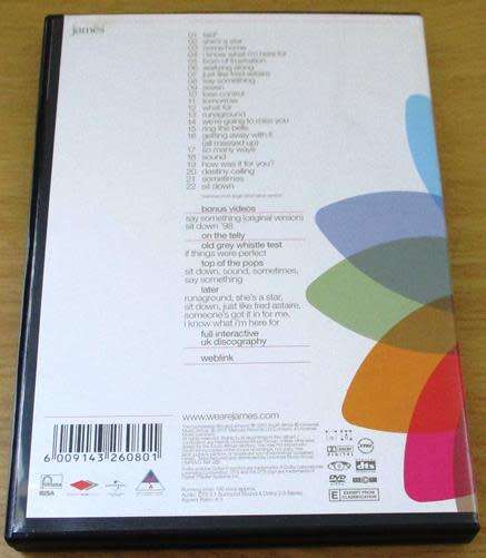 JAMES Fresh as a Daisy The Videos DVD