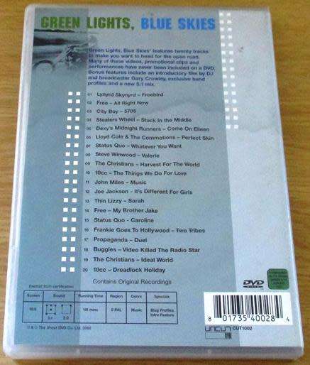 GREEN LIGHTS BLUE SKIES 20 Driving Rock Videos DVD