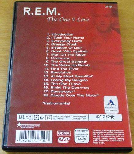 R.E.M. The One I Love DVD