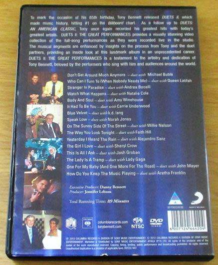 TONY BENNETT Duets II DVD