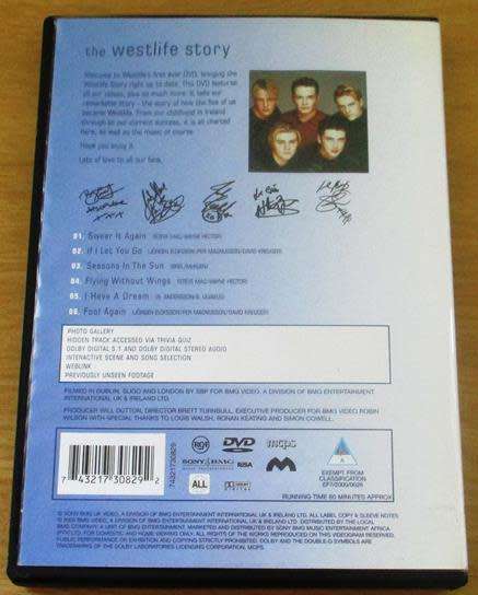 WESTLIFE The Westlife Story DVD