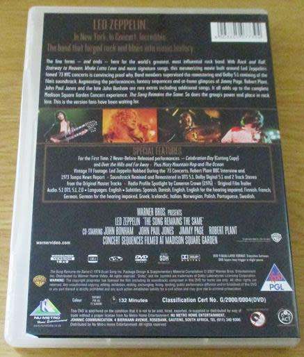 LED ZEPPELIN The Song Remains the Same 2xDVD Special Edition