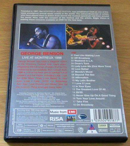GEORGE BENSON Live at Montreux 1986 DVD