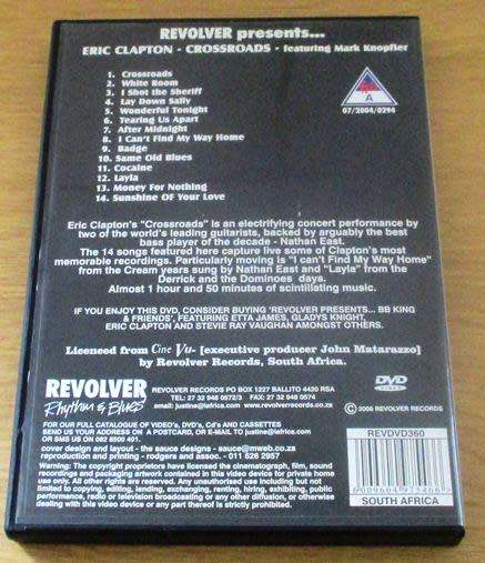 ERIC CLAPTON Crossroads Featuring Mark Knopfler DVD