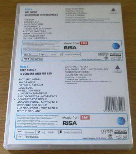 THE DOORS Soundstage Performances DEEP PURPLE IN Concert with the LSO 2xDVD