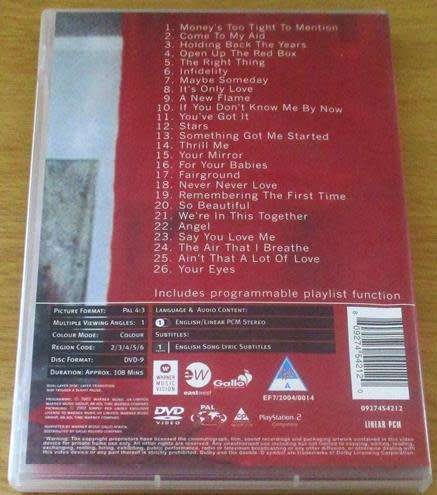 SIMPLY RED Greatest Video Hits DVD