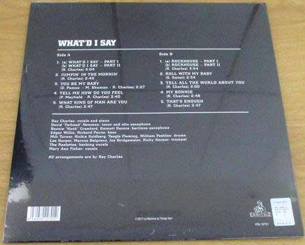 RAY CHARLES What`d I Say LP VINYL Record
