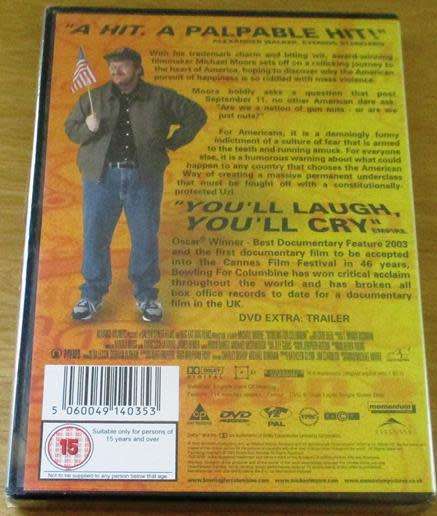 Cult Film:  Bowling for Columbine Michael Moore DVD [BBox 11]