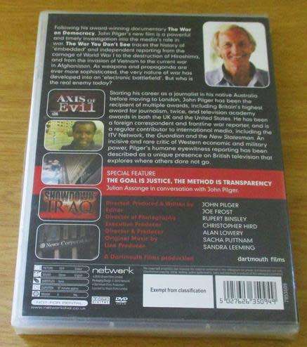 Cult Film:  The War You Don`t See DVD [BBox 11]
