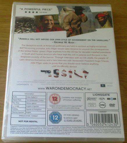 Cult Film: The War on Democracy DVD [BBox 11]