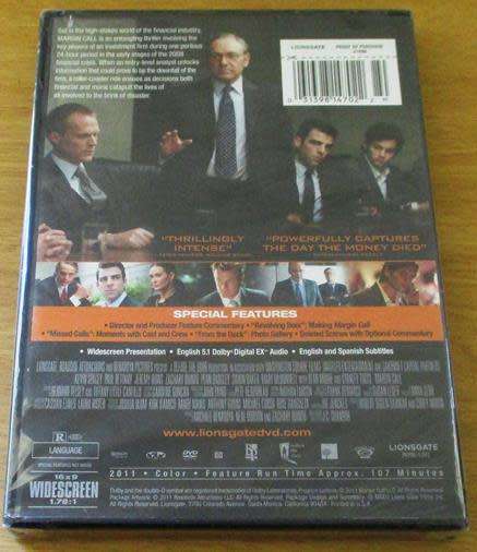 Cult Film: Margin Call - Kevin Spacey Jeremy Irons Demi Moore DVD [BBox 11]