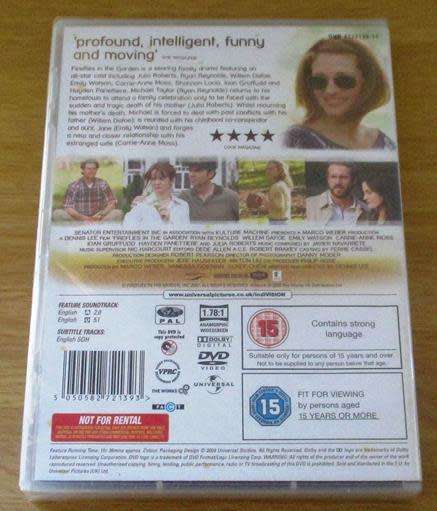 Cult Film: Fireflies in the Garden   Ryan Reynolds Willem Dafoe Emily Watson DVD [BBox 11]