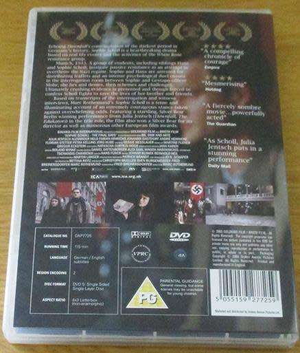 Cult Film: Sophie Scholl DVD [BBox 11] German with English subtitles