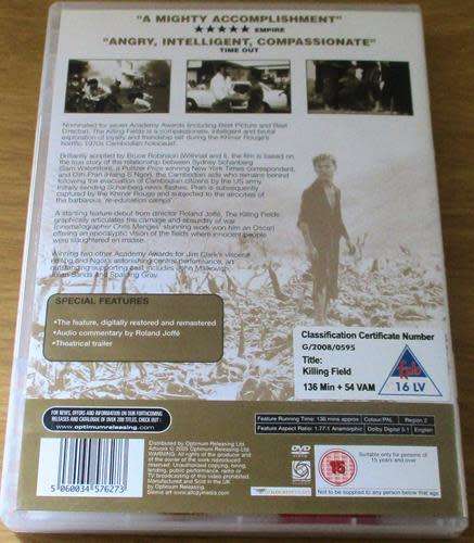 Cult Film: The Killing Fields DVD [BBox 11]