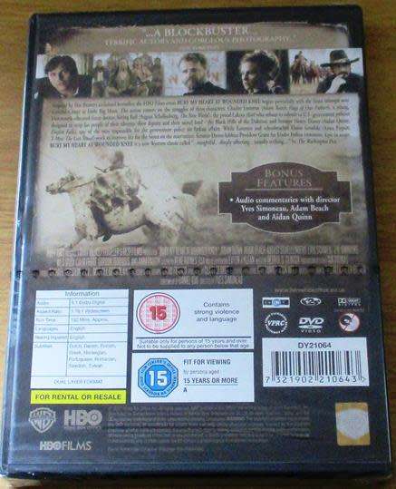Cult Film: Bury My Heart at Wounded Knee DVD  [BBox 12]