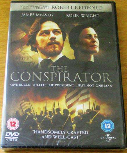 Cult Film: The Conspirator DVD James McAvoy Robin Wright [BBox 12]