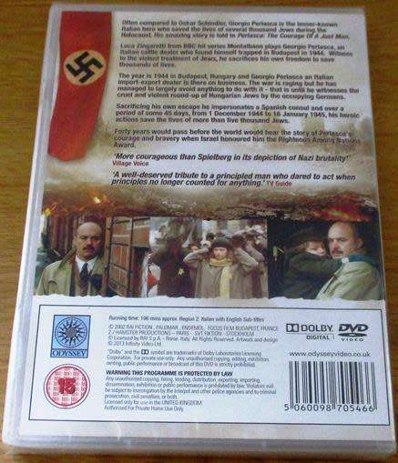 Cult Film: Perlasca: The Courage of a Just Man  DVD [BBox 12] Italian with English Subtitles