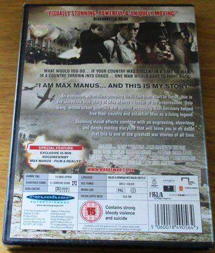 Cult Film: Man of War DVD [BBox 12] Norwegian with English Subtitles