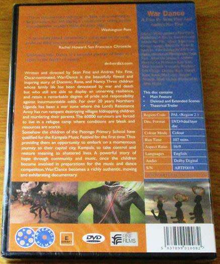 Cult Film: War Dance DVD [BBox 12]