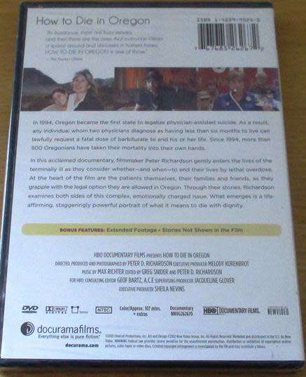 Cult Film: How to Die in Oregon DVD [BBox 12]