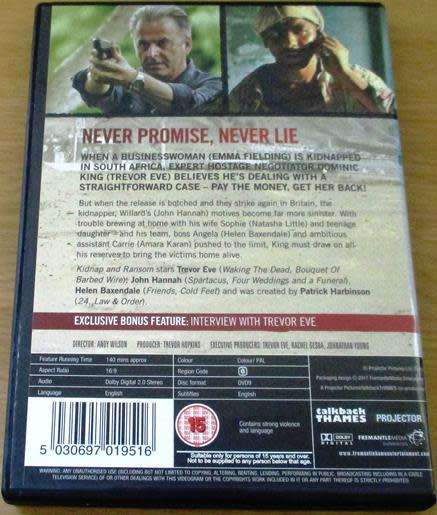 Cult Film: Kidnap and Ransom DVD [BBox 12]