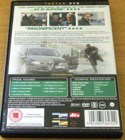 Cult Film: 36 (Tartan DVD) DVD [BBox 12] French with English Subtitles