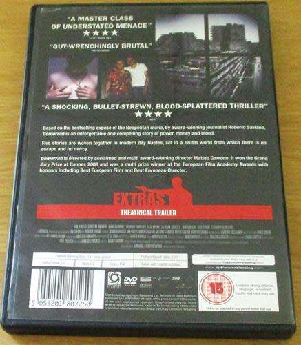 Cult Film: Gomorrah Gangster Movie DVD [BBOX 13] Italian with English Subtitles