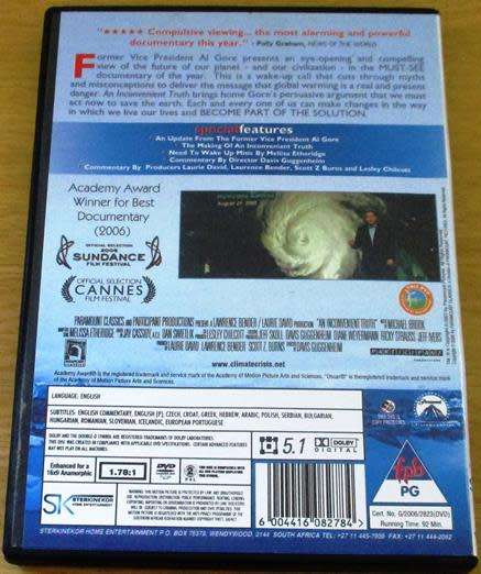 Cult Film: An Inconvenient Truth A Global Warning DVD [BBOX 13]
