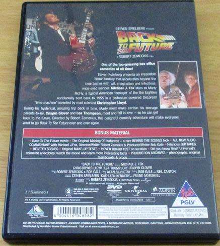 Cult Film: Back to the Future DVD Michael J Fox [BBOX 13]