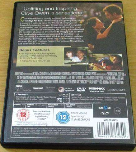 Cult Film: The Boys Are Back DVD Clive Owen [BBOX 13]
