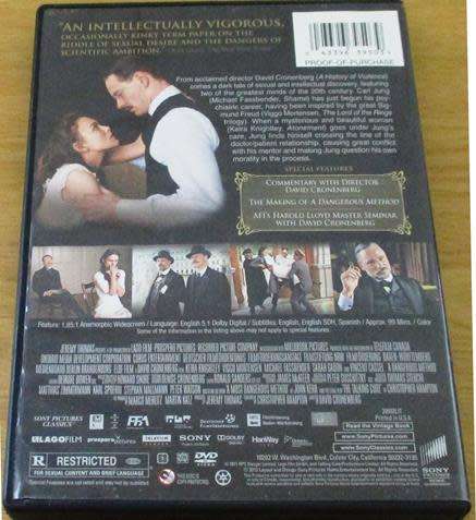 Cult Film: A Dangerous Method DVD Viggo Mortensen Michael Fassbender [BBOX 13]