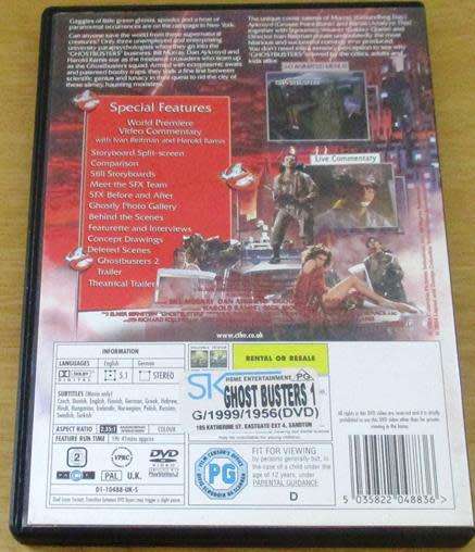 Cult Film: Ghostbusters DVD Bill Murray Sigourney Weaver [BBOX 13]