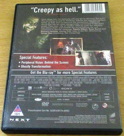 Cult Film: Insidious Chapter 2 DVD [BBOX 13]