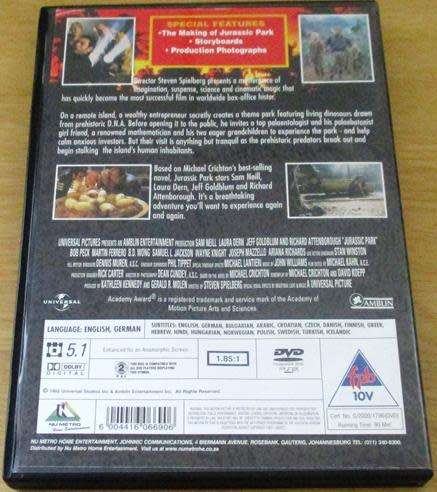 Cult Film: Jurassic Park DVD [BBOX 13]