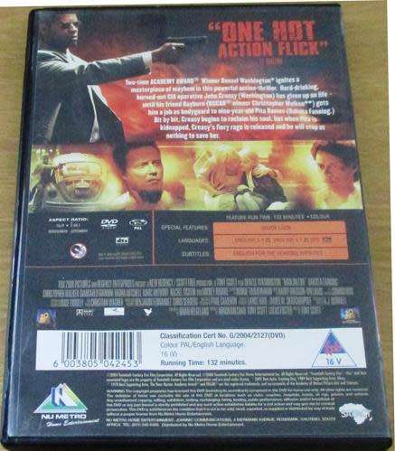 Cult Film: Man on Fire DVD Denzel Washington [BBOX 13]