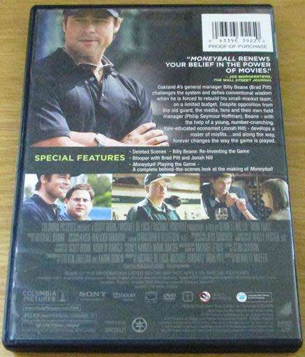 Cult Film: Moneyball DVD Brad Pitt [BBOX 13]
