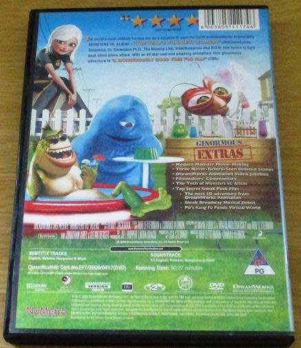 Cult Film: Monsters Vs Aliens DVD [BBOX 13]