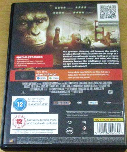 Cult Film: Rise of the Planet of Apes DVD [BBOX 14]