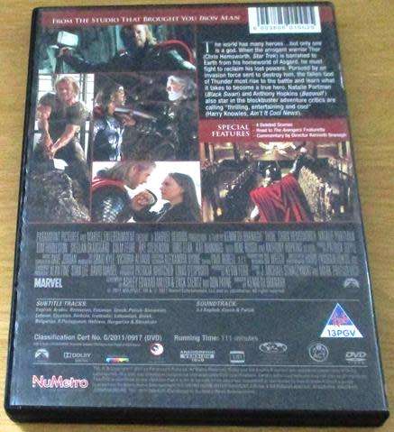 Cult Film: Thor DVD Liam Hemsworth [BBOX 14]