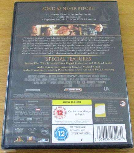 Cult Film: 007 The World is Not Enough DVD [BBOX 14]
