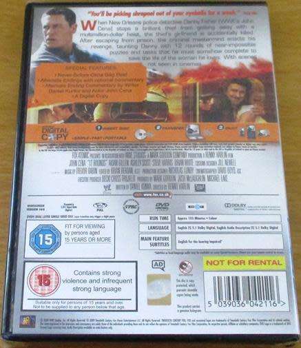 Cult Film: 12 Rounds DVD John Cena [BBOX 14]