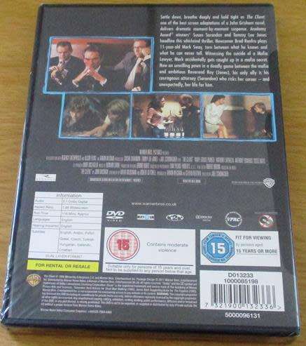Cult Film: The Client DVD Susan Sarandon Tommy Lee Jones [BBOX 14]