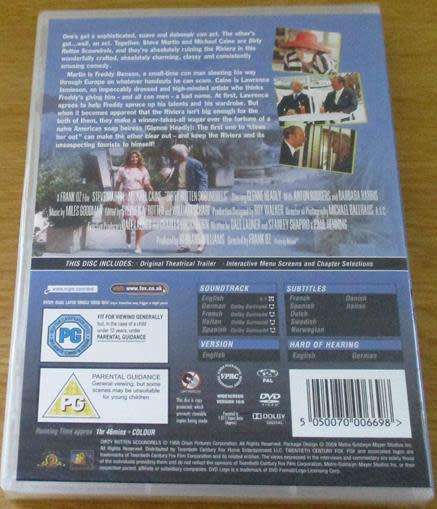 Cult Film: Dirty Rotten Scoundrels DVD Michael Caine Steve Martin  [BBOX 14]