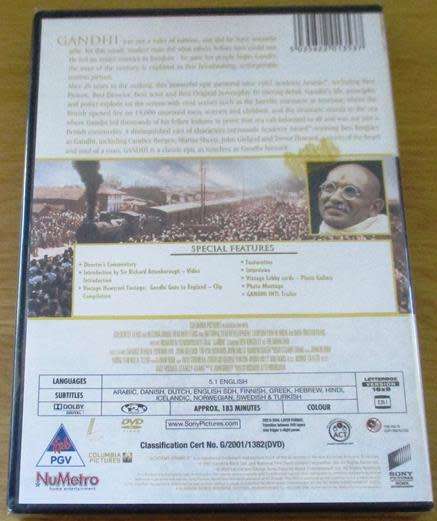 Cult Film: Gandhi DVD [BBOX 14]