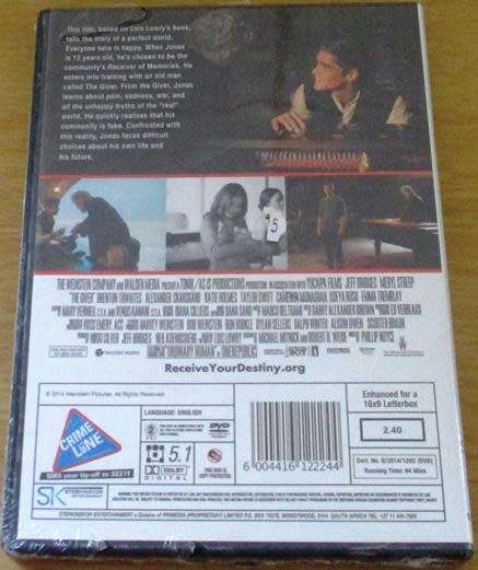 Cult Film: The Giver DVD Jeff Bridges Meryl Streep Taylor Swift  [BBOX 14]