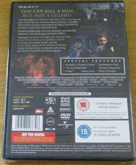 Cult Film: Ned Kelly DVD  Heath Ledger Orlando Bloom Naomi Watts [BBOX 14]