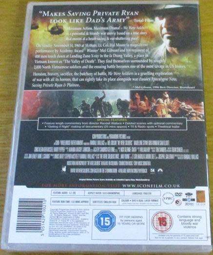 Cult Film: We Were Soldiers DVD Mel Gibson [BBOX 14]