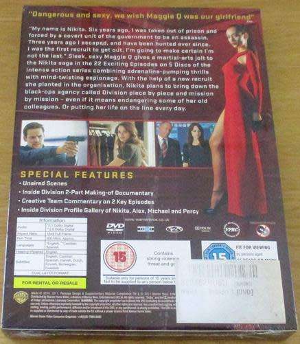 Nikita Looks do Kill The Complete First Season DVD Crime [BBOX 12]