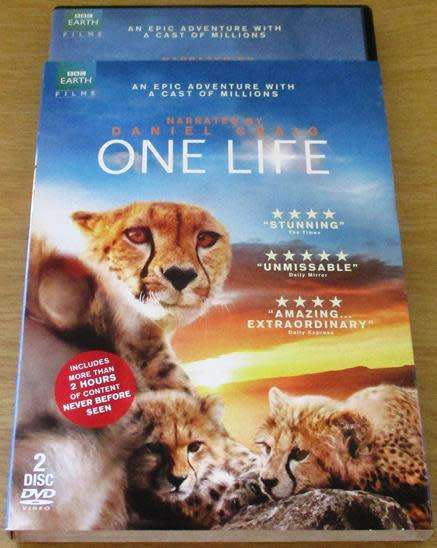 One Life BBC Earth Films narrated by Daniel Craig DVD Animals [BBOX 12]